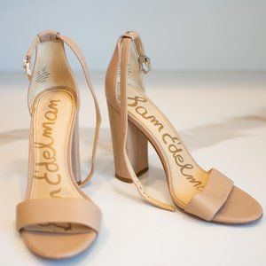 Sam Edelman Yaro Block Heel Sandal Nude Size 5